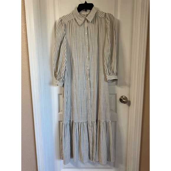 MAX STUDIO Striped White Dress - Picture 5 of 8